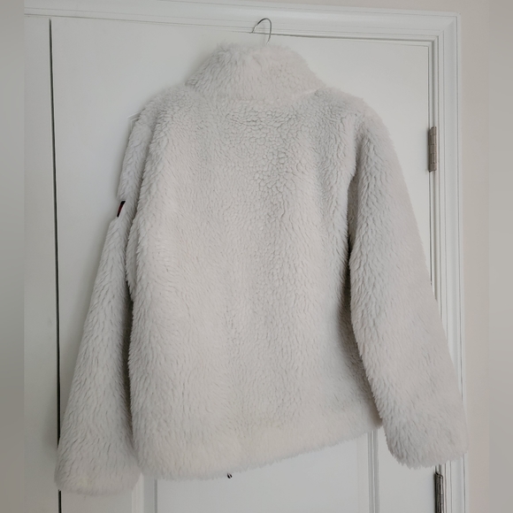 🇺🇲 Tommy Hilfiger fleece zip up jacket with contrast red zipper and flag logo - Picture 7 of 14